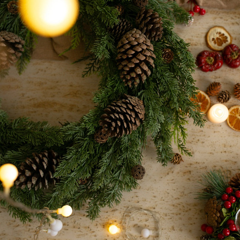 Pine cone christmas wreath