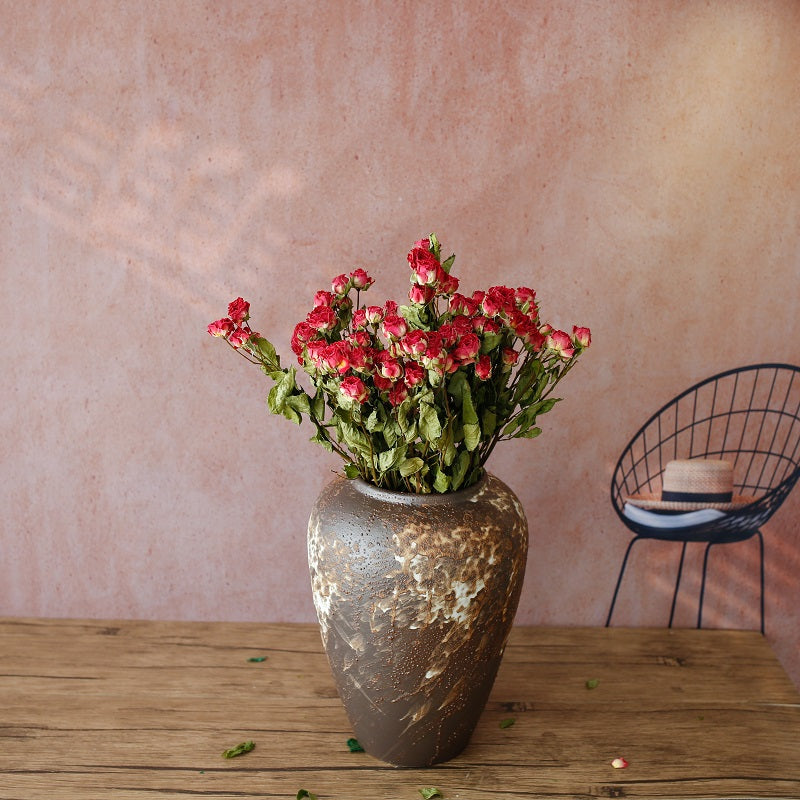 pink dried roses