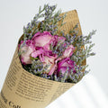 dried pink rose bouquet
