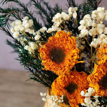 Dried Sunflower Bouquet
