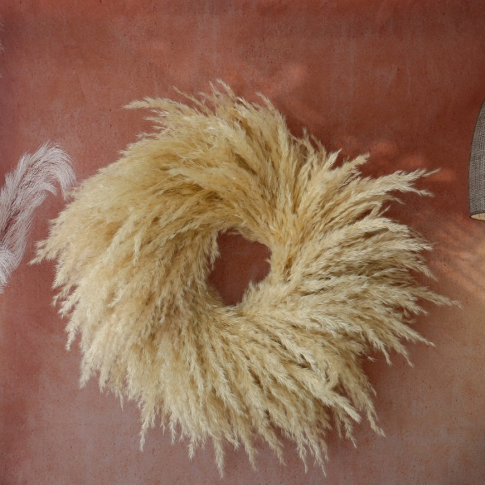 Pampas grass wreath