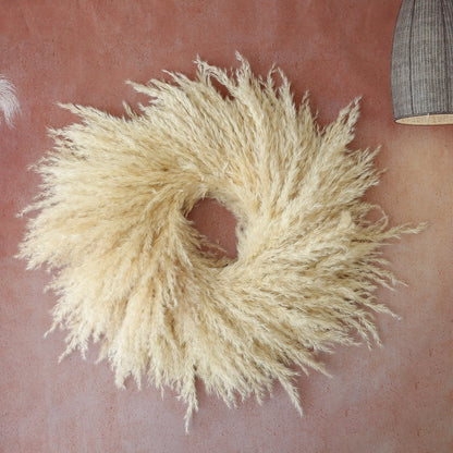 Pampas grass wreath