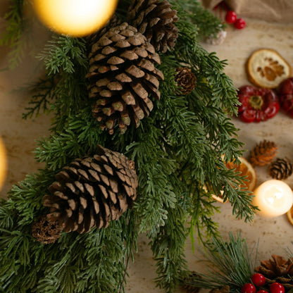 Pine cone christmas wreath