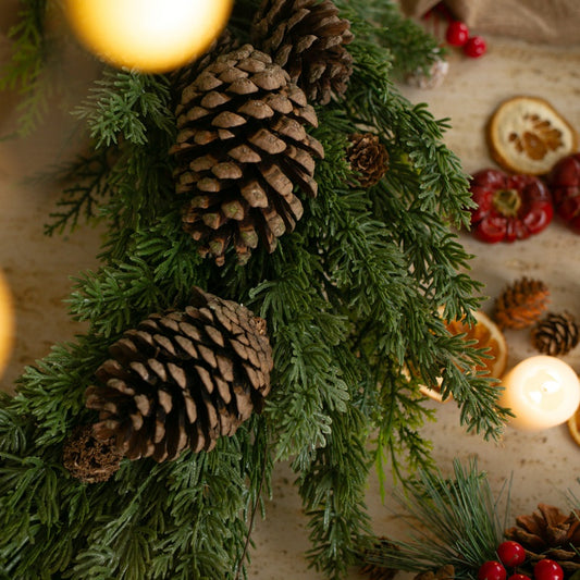 Pine cone christmas wreath