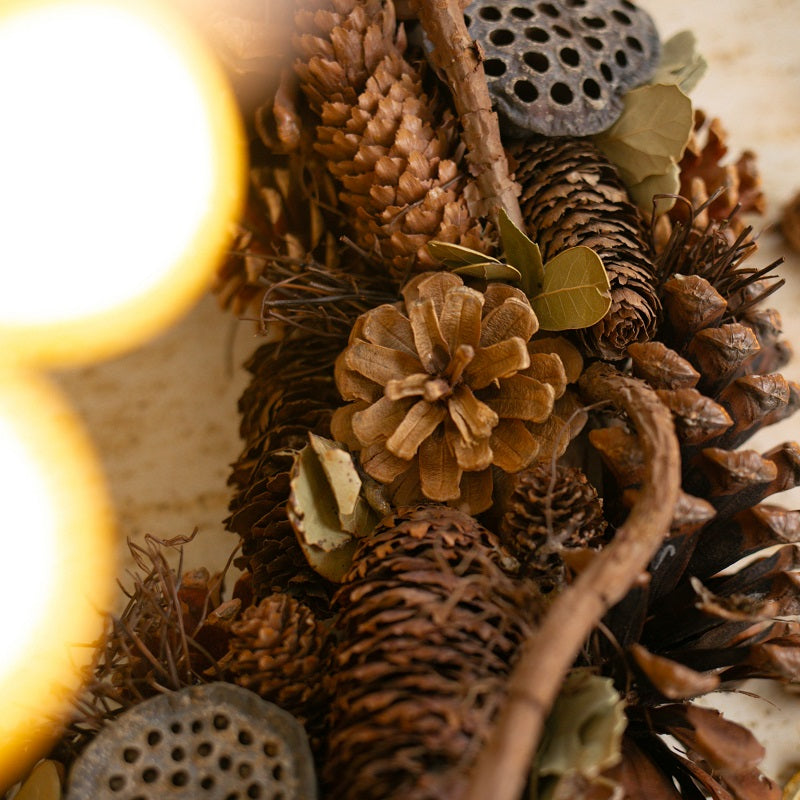 Pine cone Christmas wreath