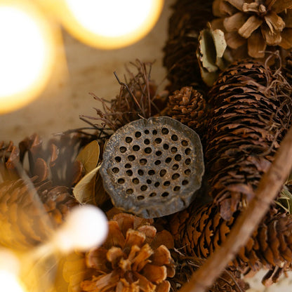 Pine cone Christmas wreath