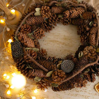 Pine cone Christmas wreath
