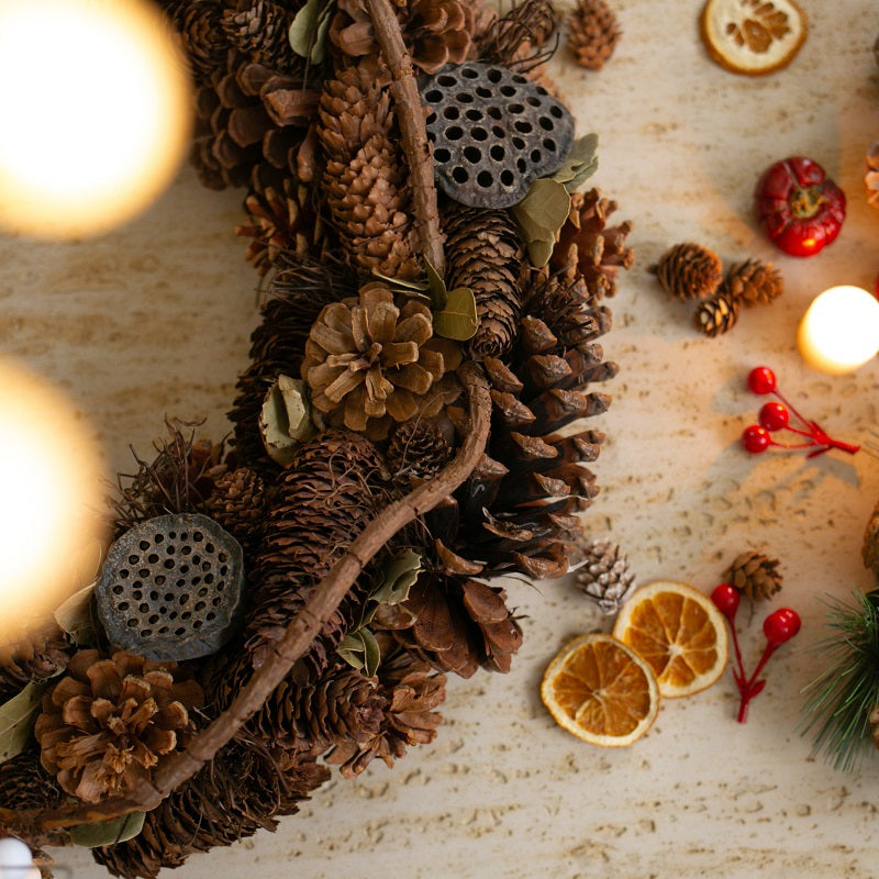 Pine cone Christmas wreath