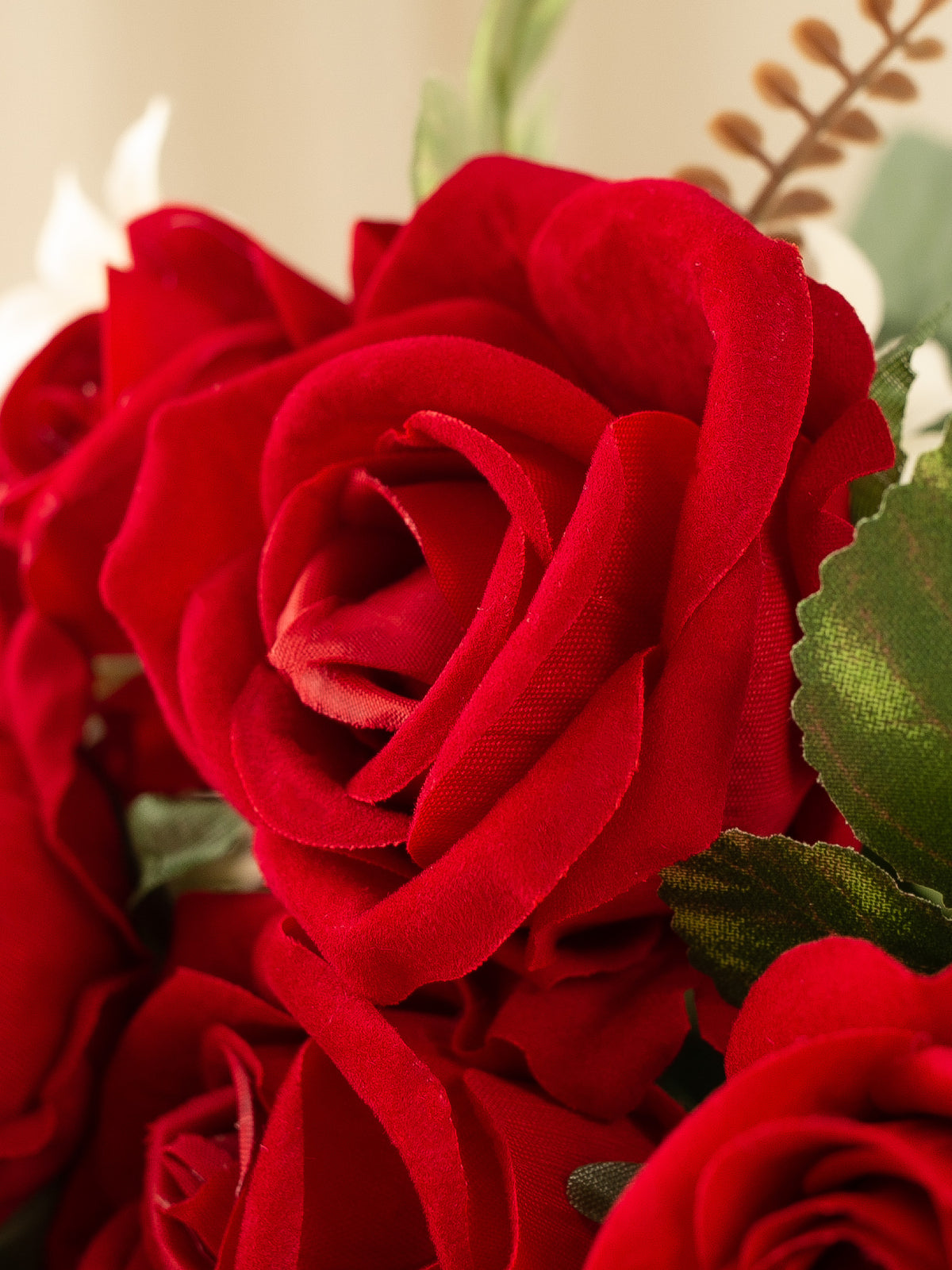 Artificial Rose Red, 1 PC 11 heads 3