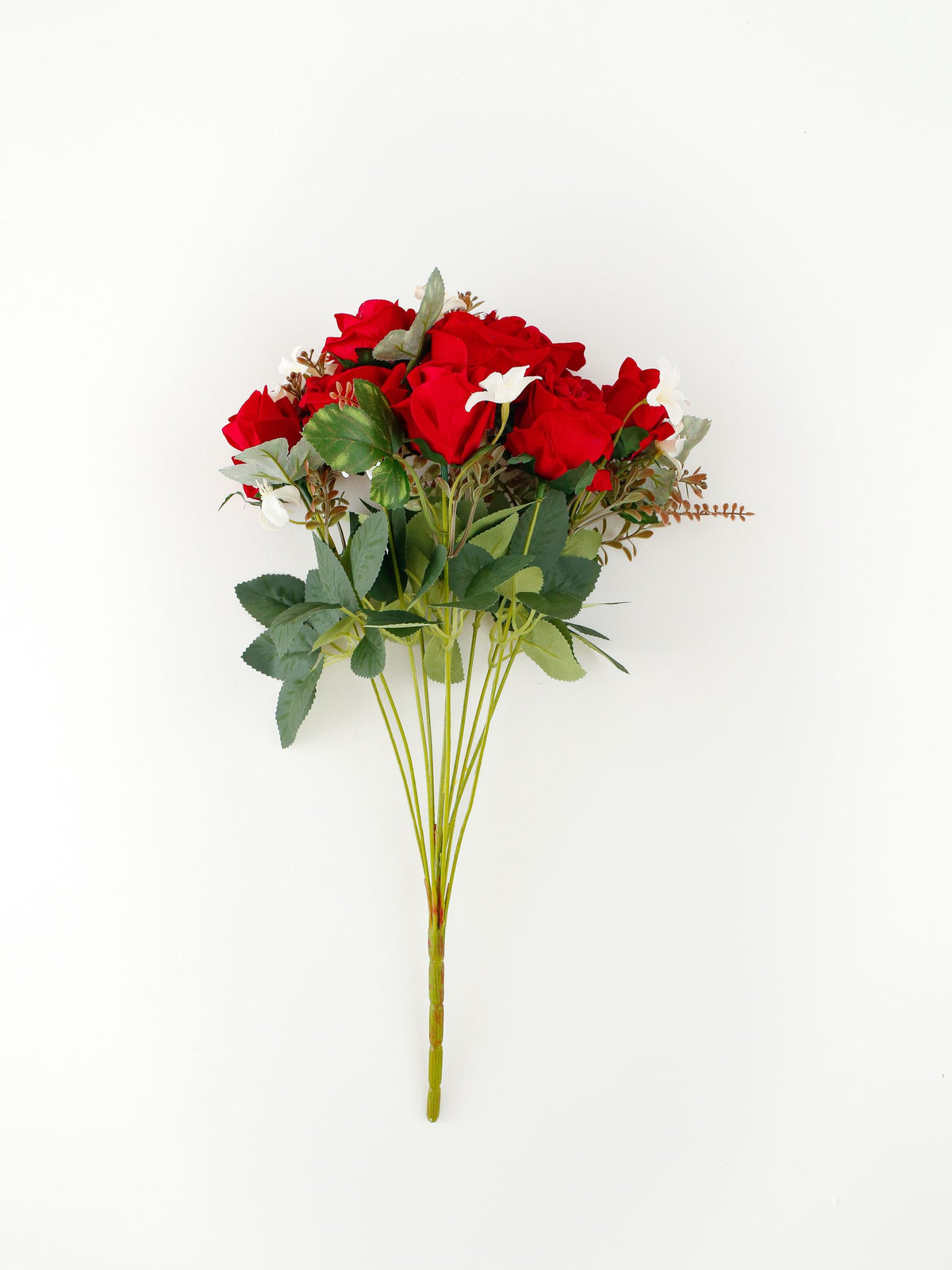Artificial Rose Red, 1 PC 11 heads