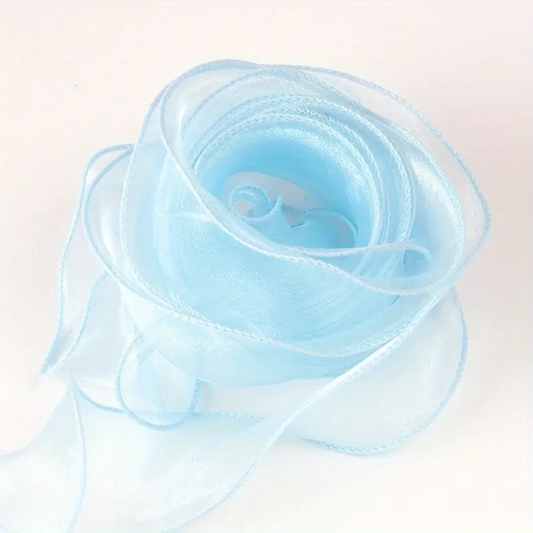 blue Floral Ribbon