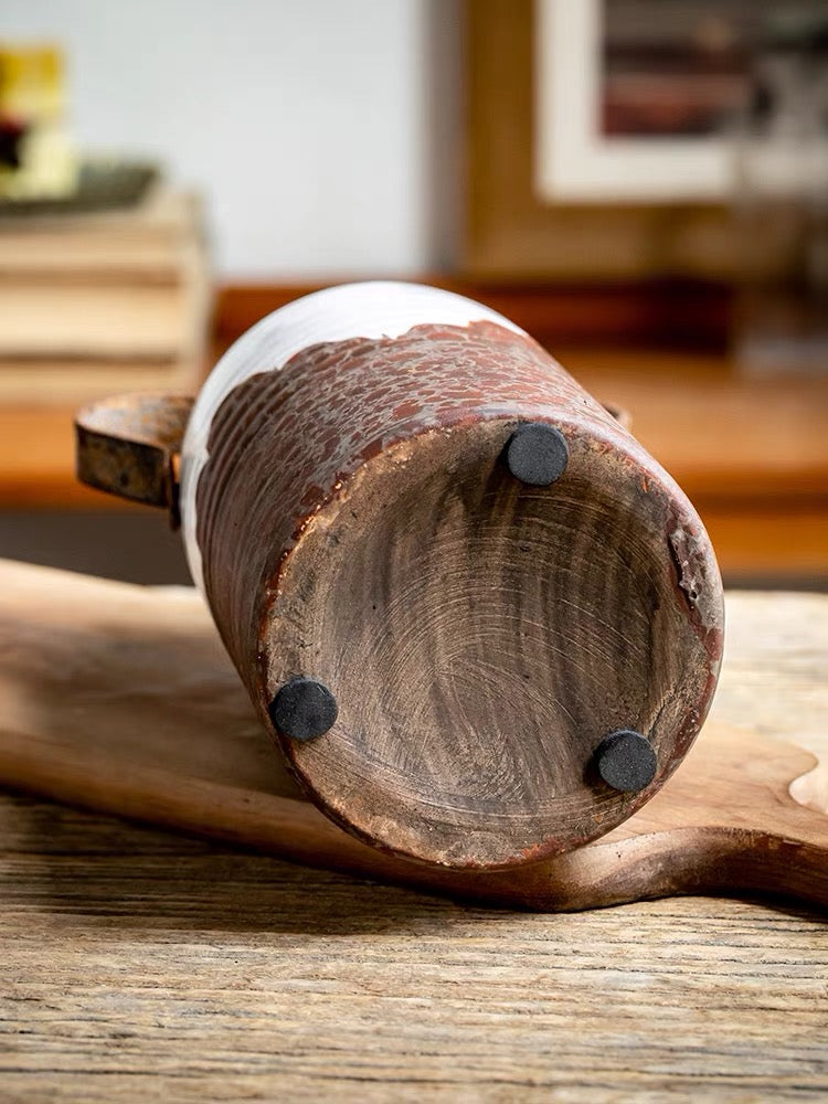 brown white vase 5
