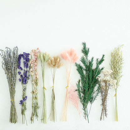 dried Delphinium crafting box