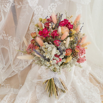 dried flower bridal bouquet