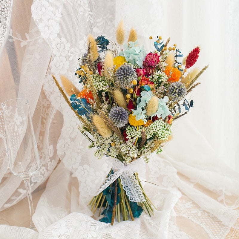 dried flower bridal bouquet