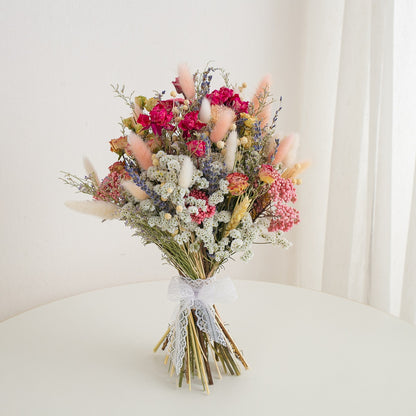 dried flower bridal bouquet 2