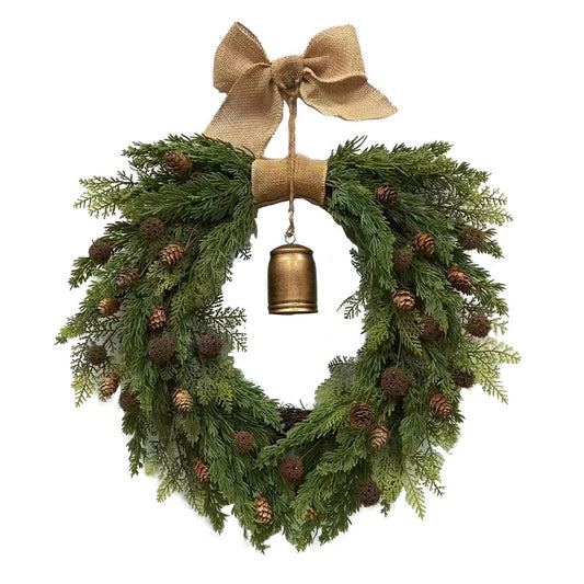 Heart Shape Christmas Wreath for Front Door