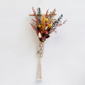 Weave mesh bag with dried flower bouquet