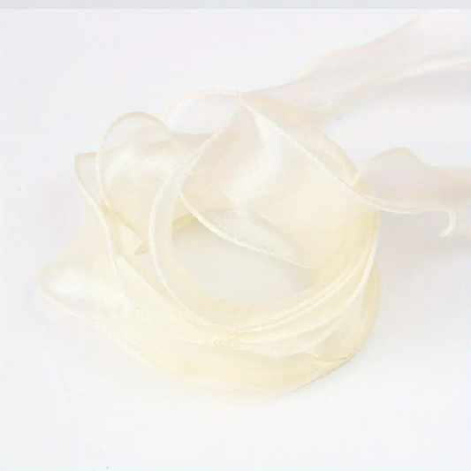 Cream Floral Ribbon