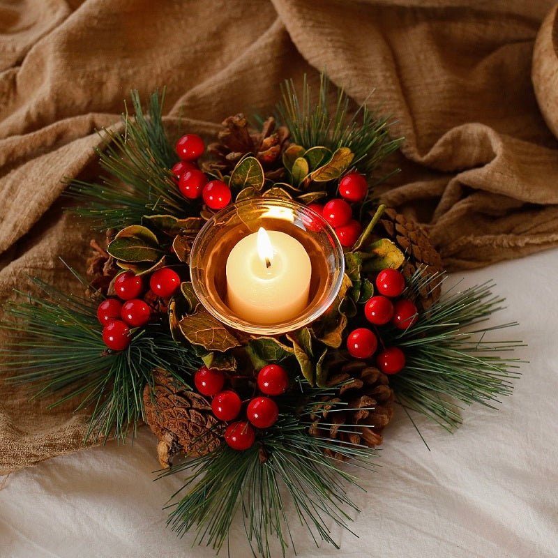 Pine cone candle holder