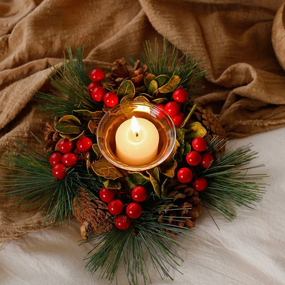 Pine cone candle holder