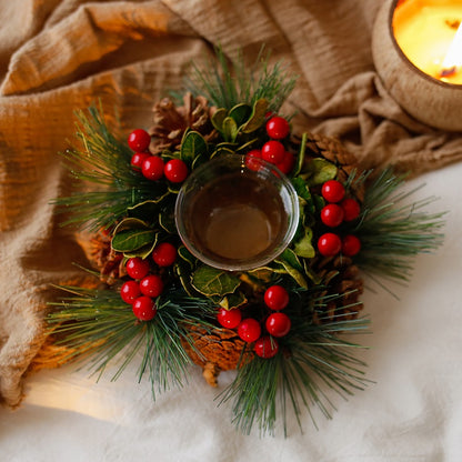Pine cone candle holder