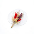 pink rose bunny tail buttonhole