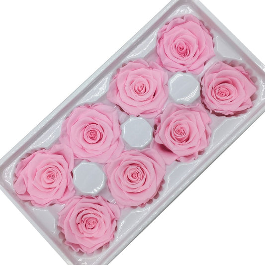 Preserved rose heads pink