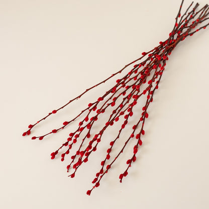 Red dried pussy willow