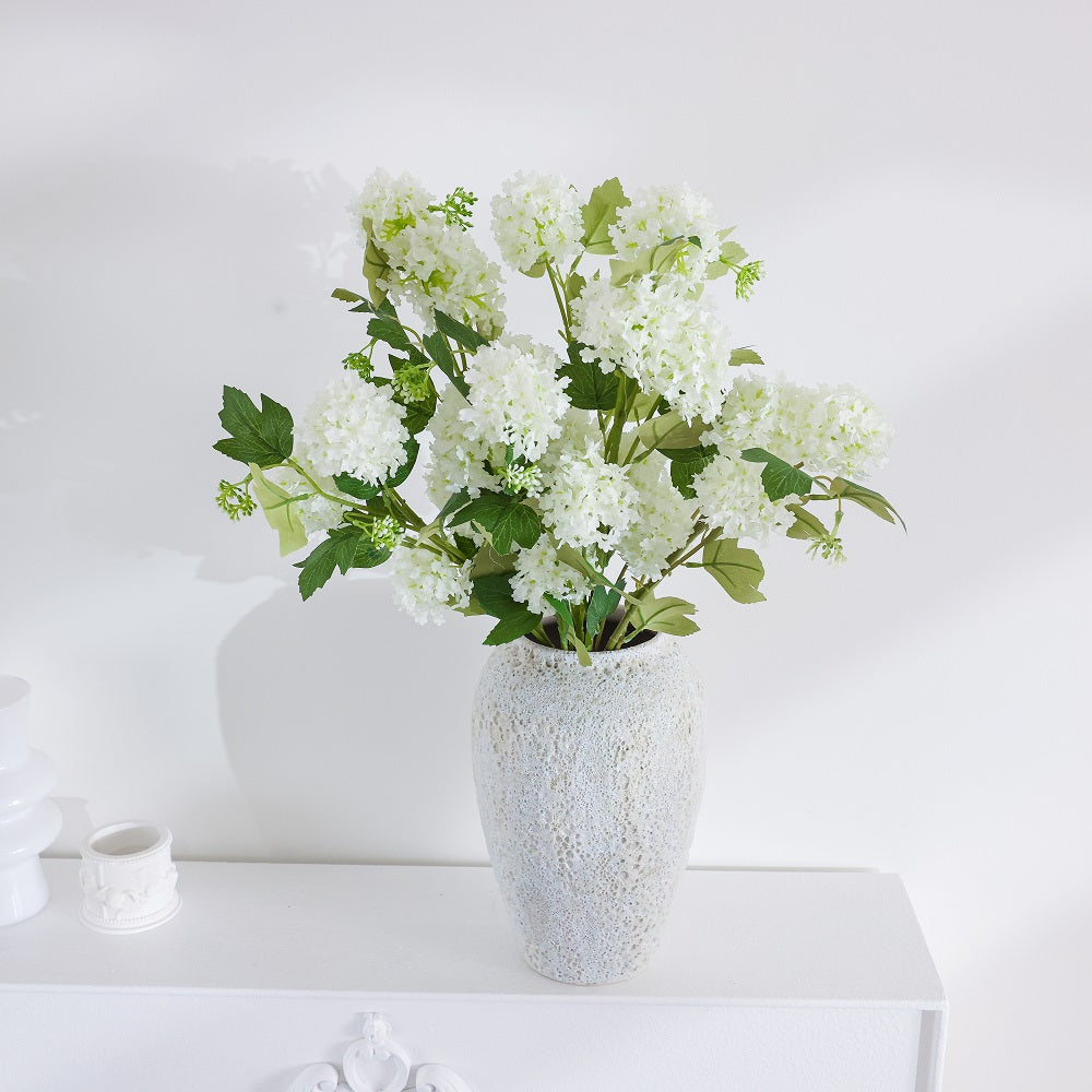 White artificial hydrangea