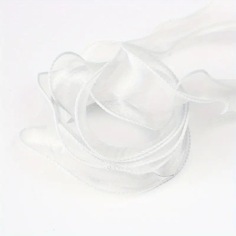 white floral ribbon
