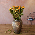 yellow dried roses