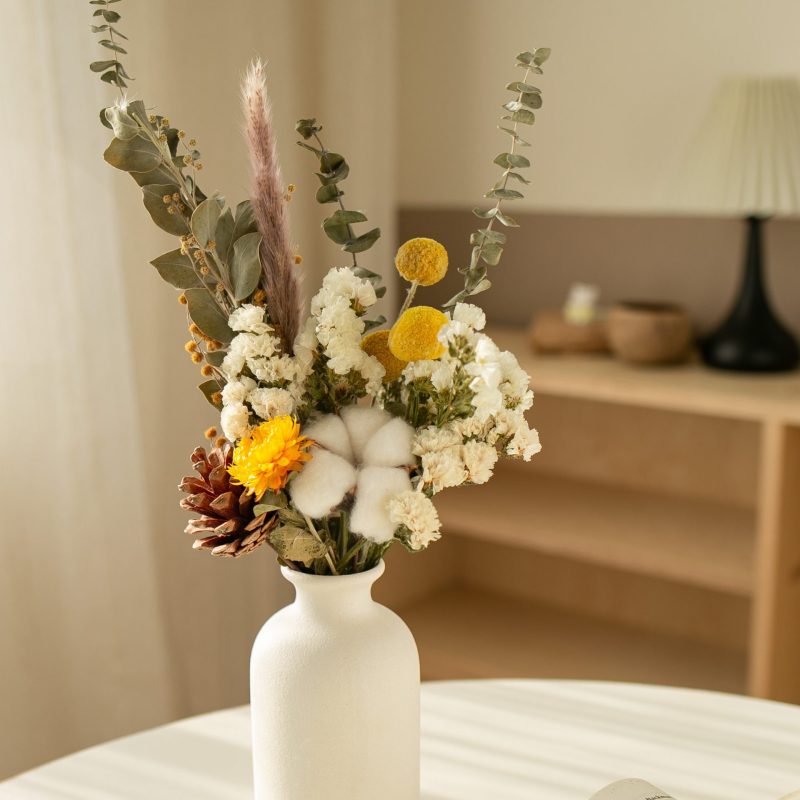 Ready to retail bouquet, Dried Cotton Flower, mixed bouquet, Finished Product