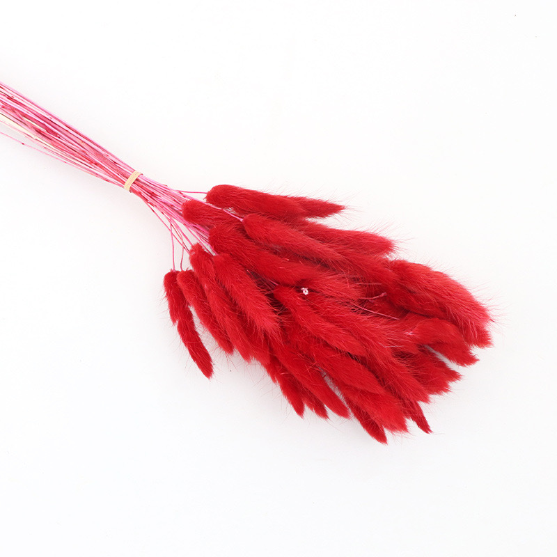 Bunny Tail, Red, 1 Bunch 60 items