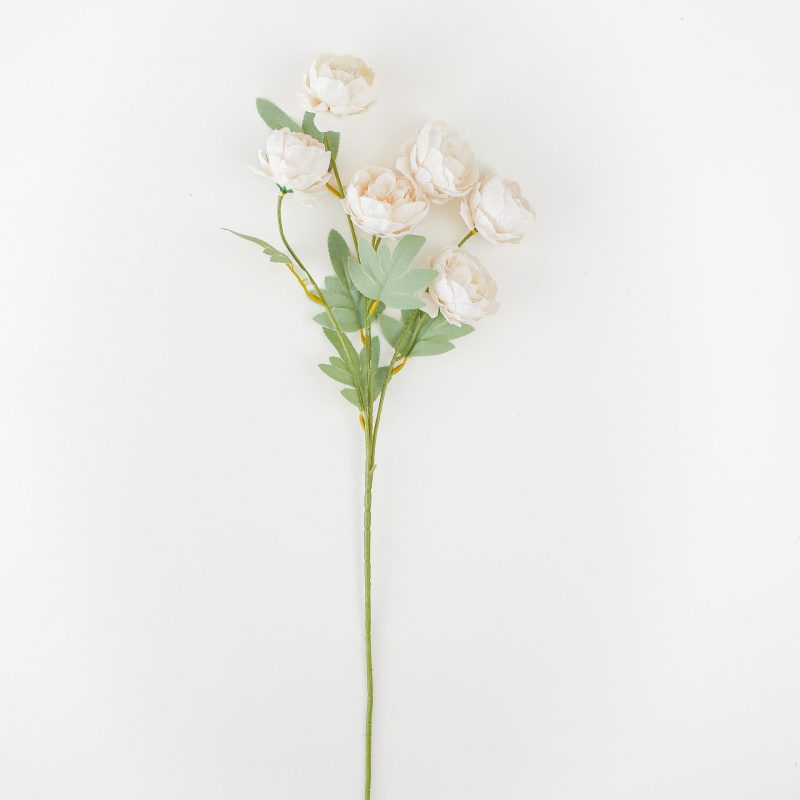 Artificial Vevelt Peony White, 1 PC 6 heads