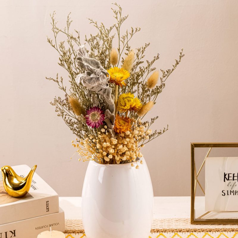 Dried Helichrysum Mixed Bouquet, Ready to retail, 43CM