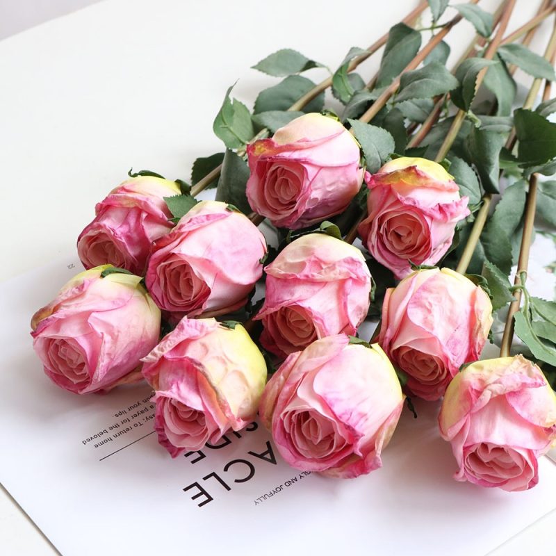 Faux Purple Pink Roses, 58CM, Pre-Order, 1 Stem