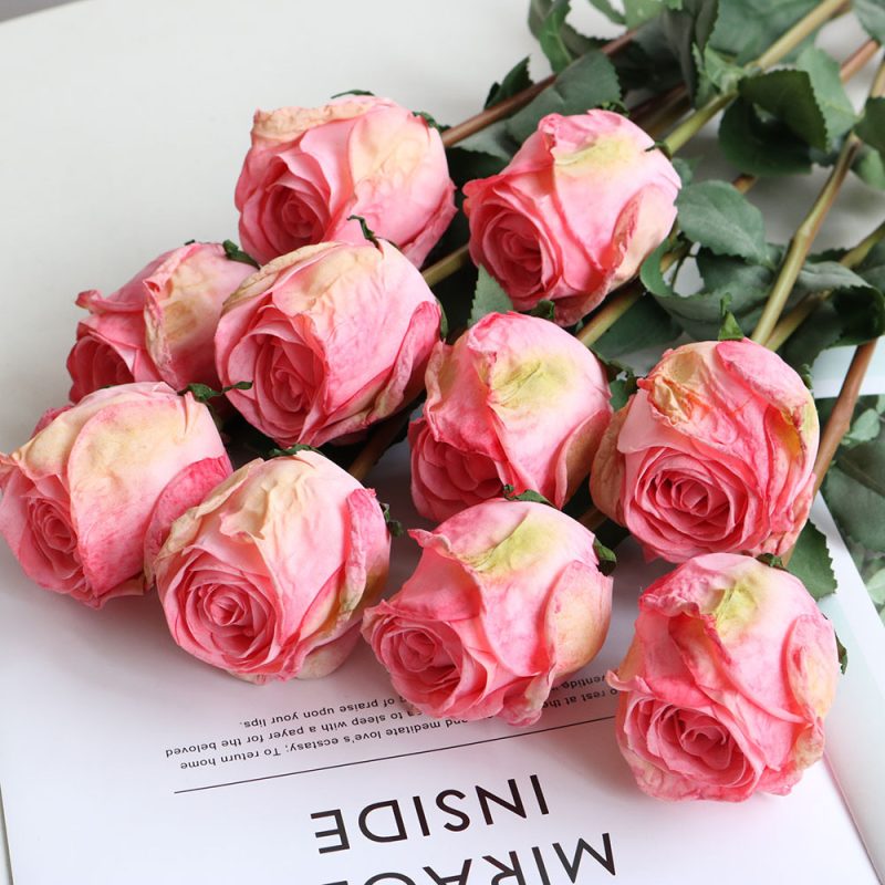 Faux Purple Baby Pink Roses, 58CM