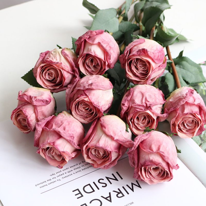 Faux Purple Pink Roses, 58CM, Pre-Order
