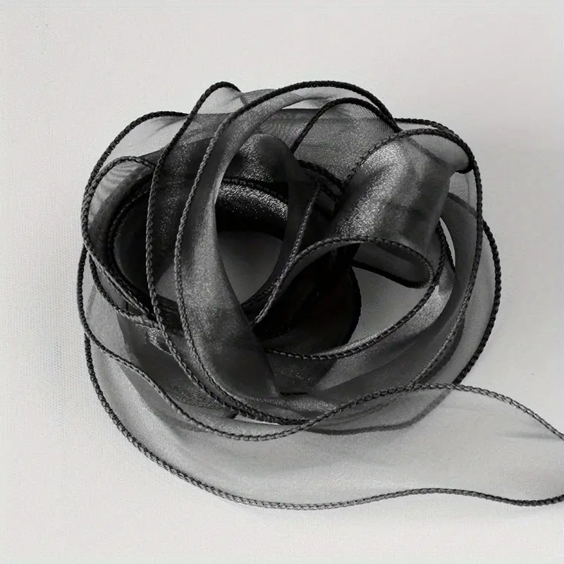 black Floral Ribbon