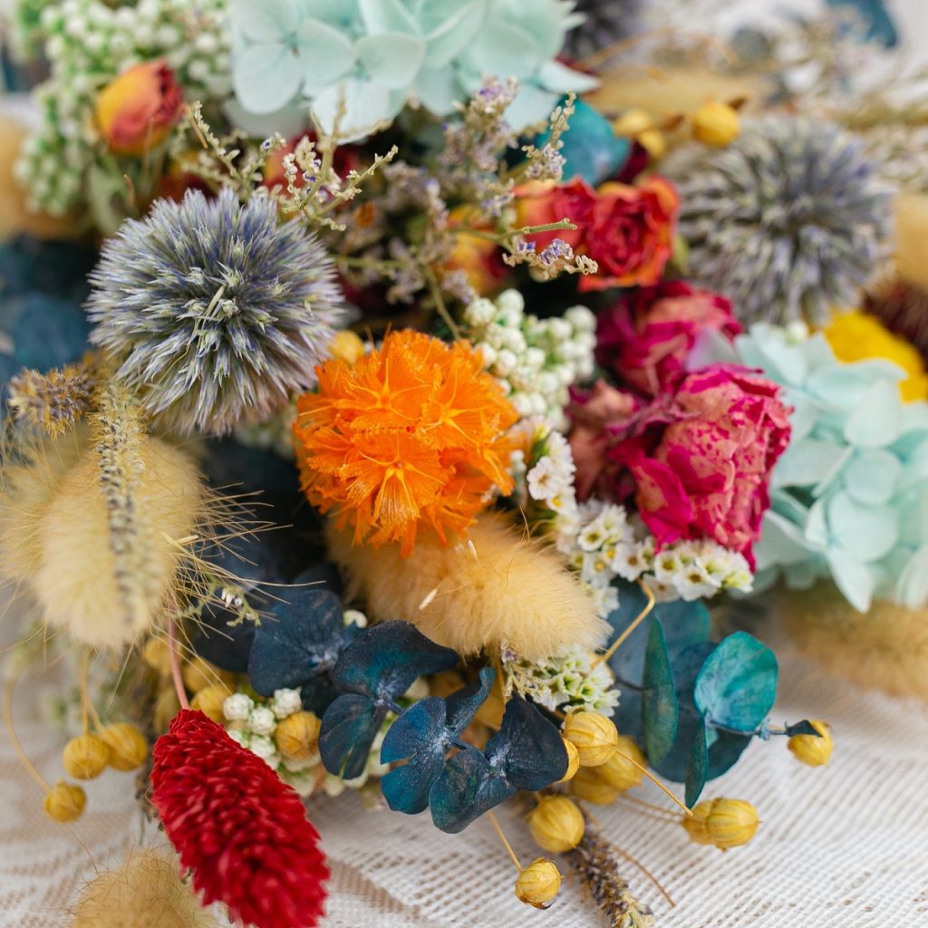 dried flower bridal bouquet