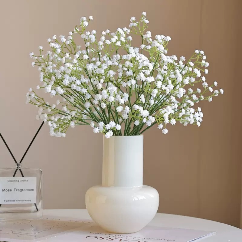 Artificial baby's breath bouquet white